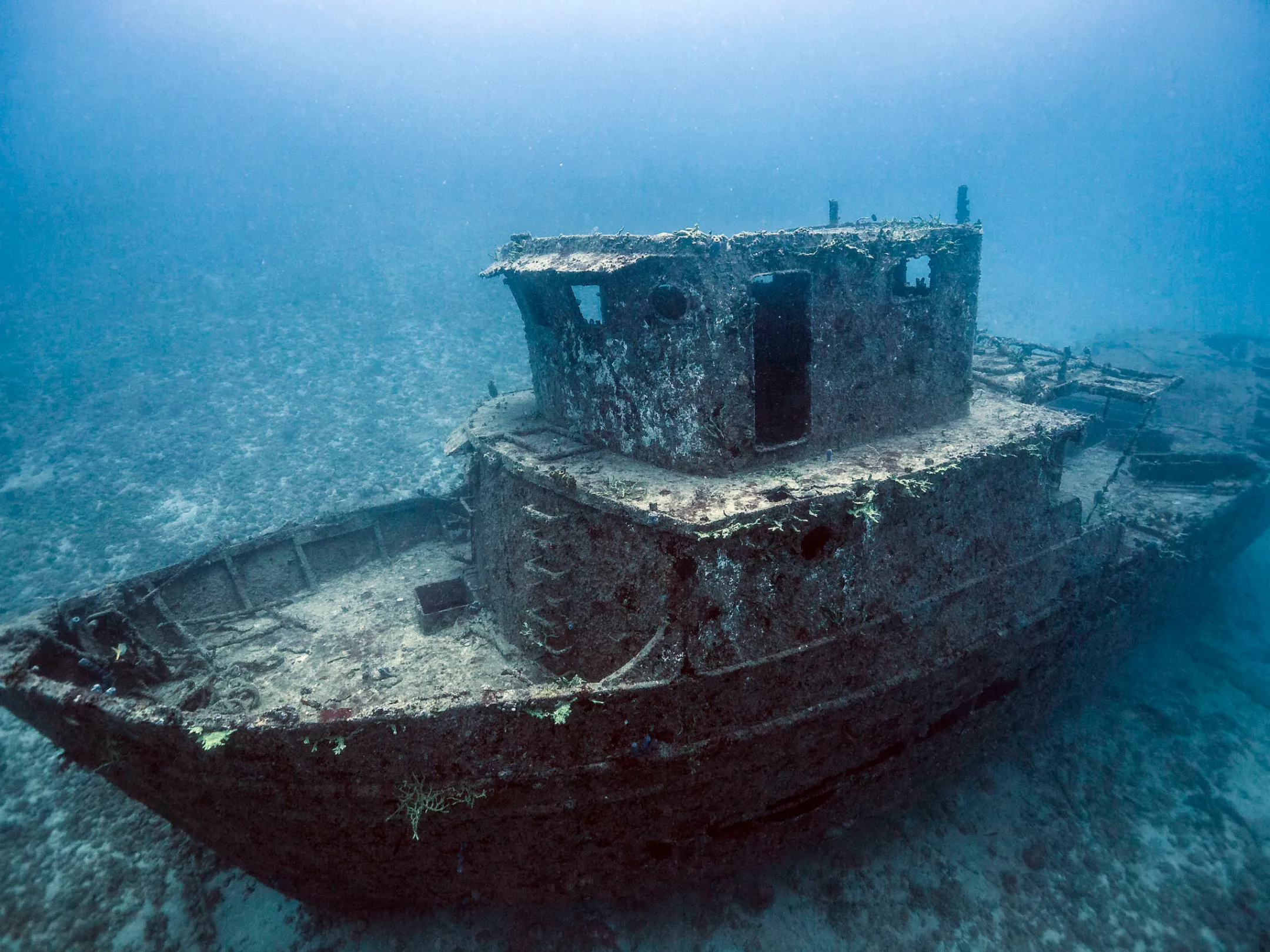 a large ship in the water