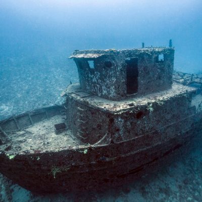a large ship in the water