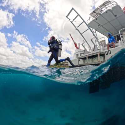 a giant stride entry