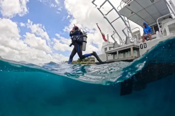 a giant stride entry